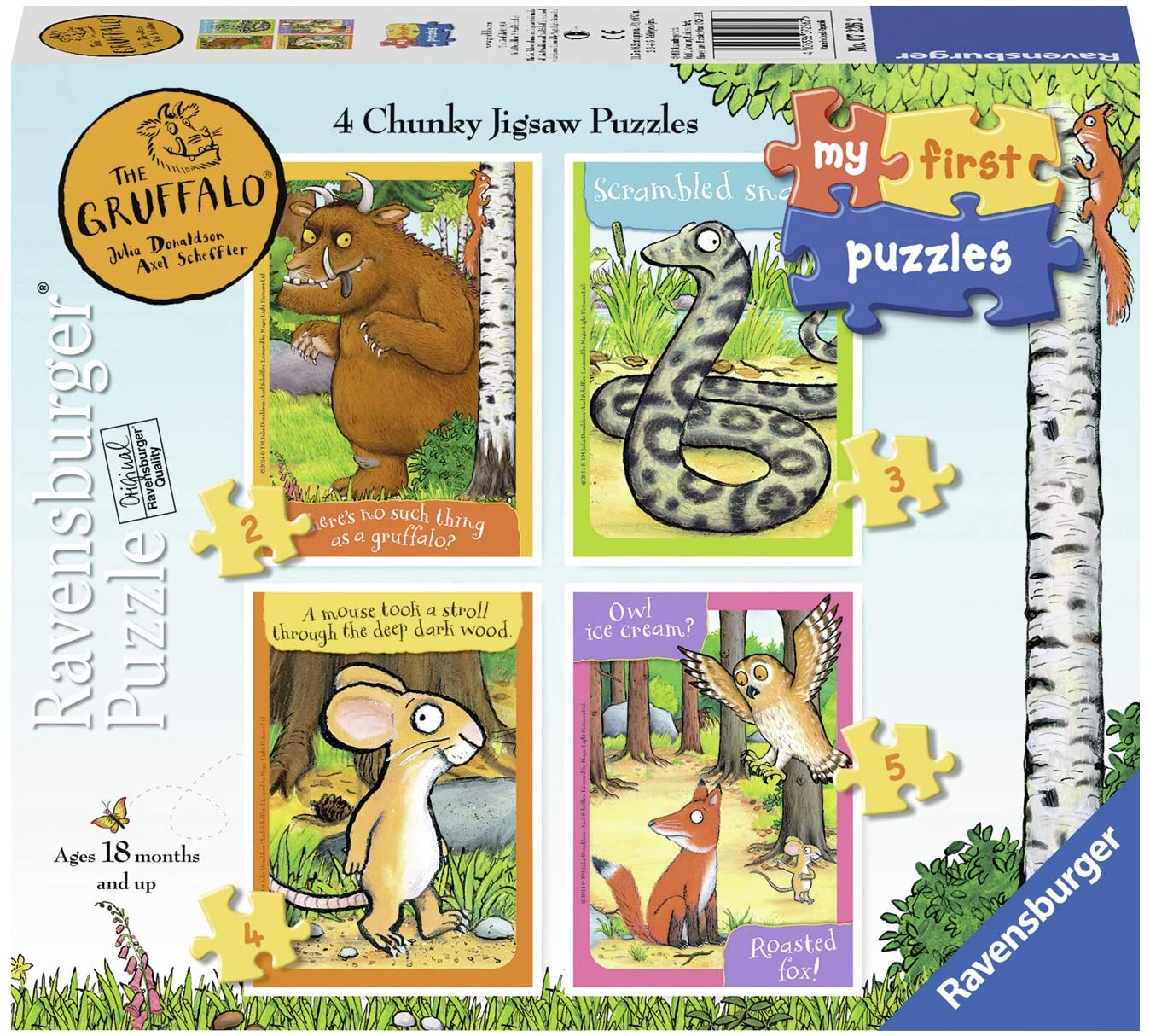 Ravensburger 7226 The Gruffalo 4 In a Box  Piece Jigsaw Puzzle