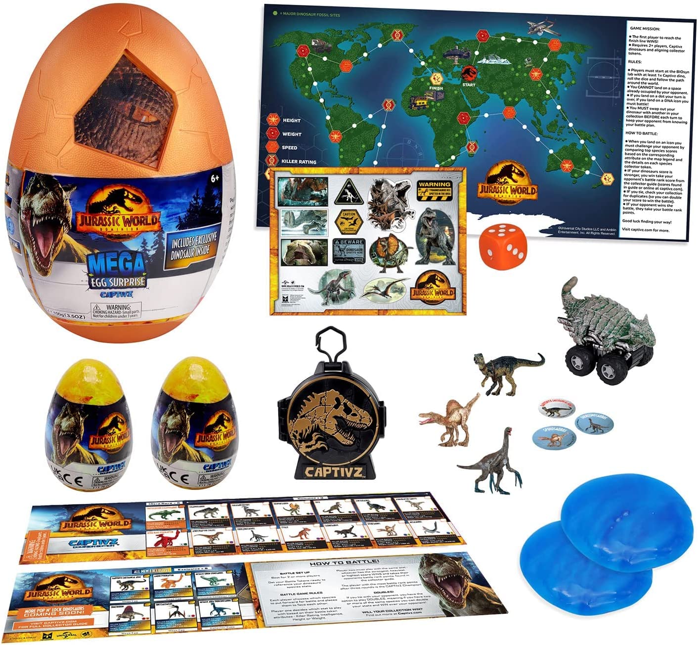 JURASSIC WORLD CAPTIVZ DOMINION MEGA EGG