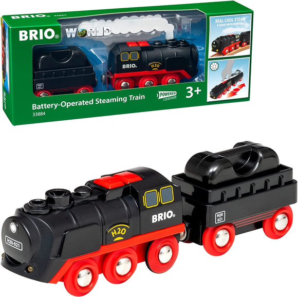 BRIO RAIL 33884 BATTERY OPERATED STEAMING TRAIN