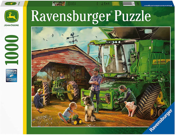 RAVENSBURGER 16839 JOHN DEERE THEN AND NOW 1000 PIECE JIGSAW PUZZLE