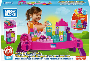 MEGA BLOKS FFG22 BUILD AND LEARN PINK TABLE