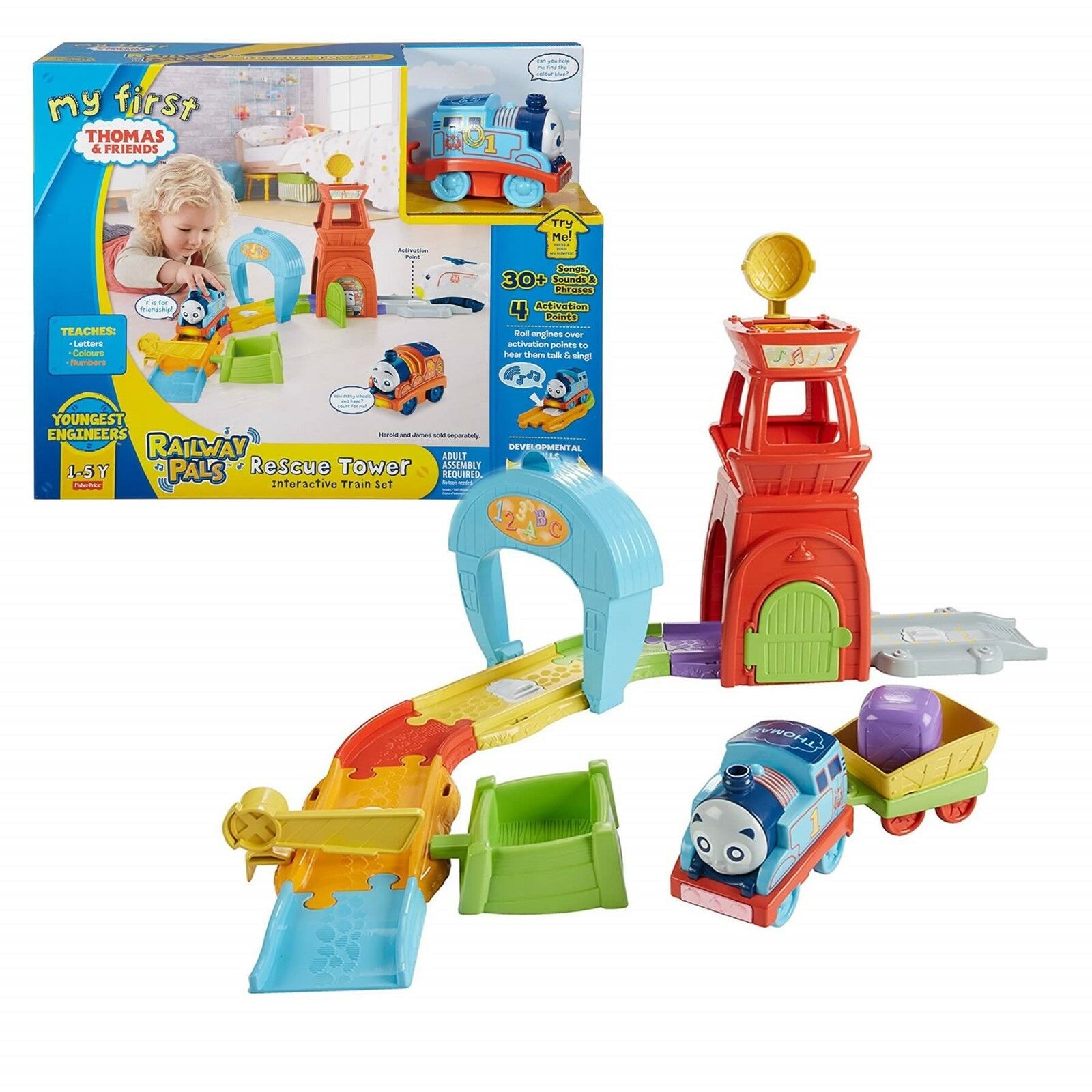 FISHER PRICE FKC81 MY FIRST THOMAS AND FRIENDS RESCUE TOWER TRAIN SET