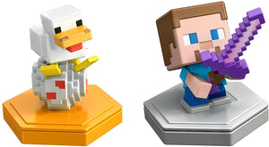 MINECRAFT GKT42 ATTACKING STEVE AND SPAWNING CHICKEN BOOST MINI FIGURES