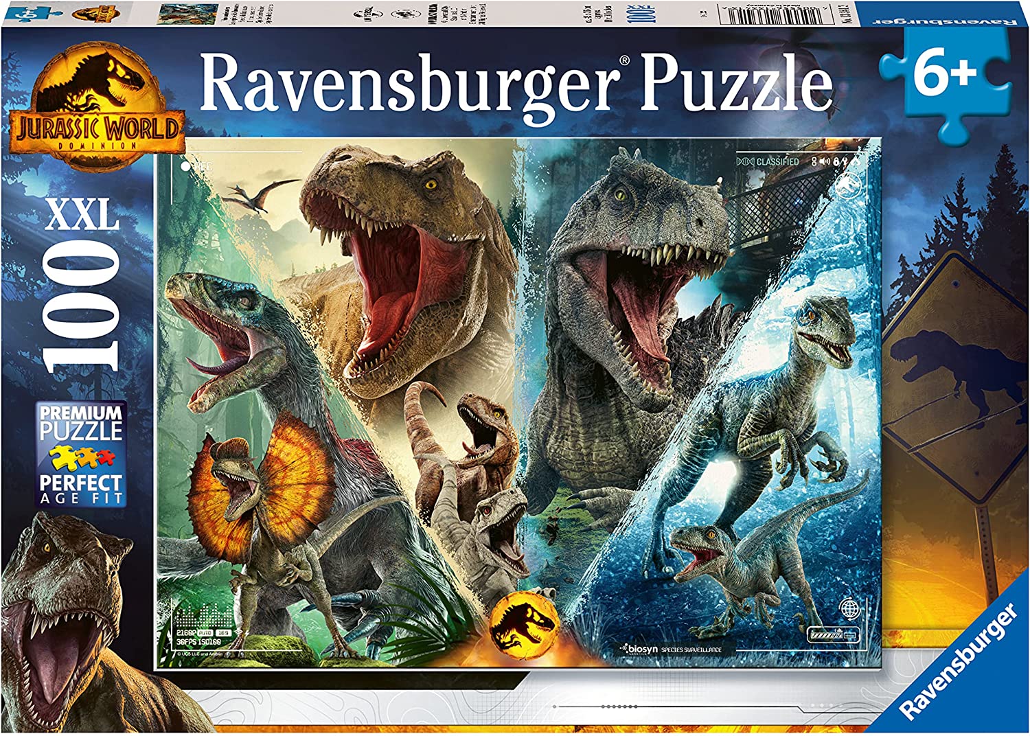 RAVENSBURGER 13341 JURASSIC WORLD DOMINION 100 XXL PIECE JIGSAW PUZZLE