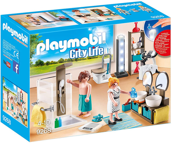 PLAYMOBIL 9268 CITY LIFE BATHROOM WITH LIGHT EFFECTS