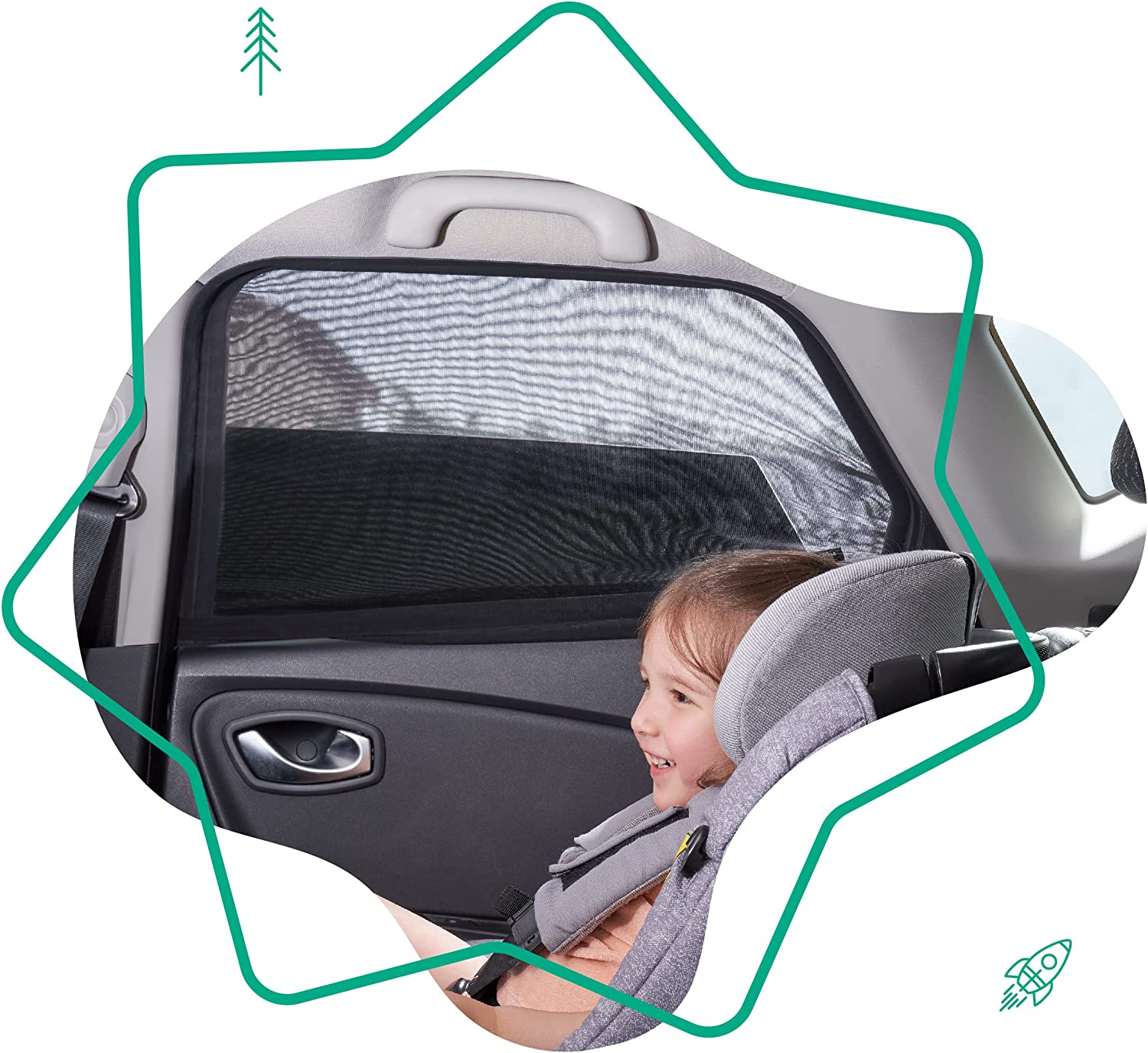 Badabulle Sun Socks Car seat Blind Window Shade