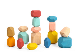 TOOKY TOYS TH299 WOODEN STACKING STONES