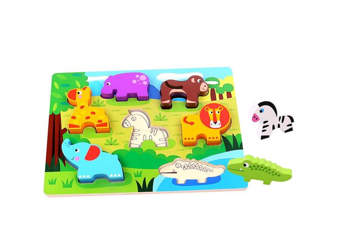 TOOKY TKC394 WOODEN CHUNKY PUZZLE - ANIMAL