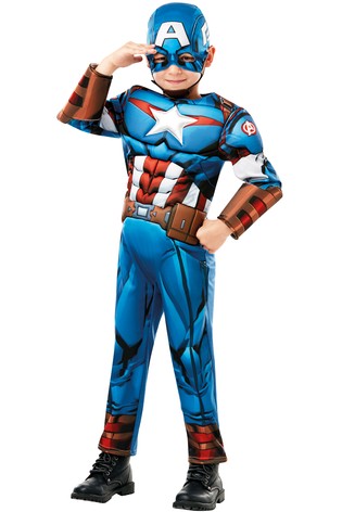 RUBIES 640833 CAPTAIN AMERICA DELUXE DRESSING UP (AGE 5-6)