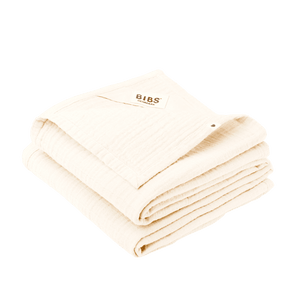 Bibs Cuddle Cloth Muslin 2 pack Ivory 100% organic cotton