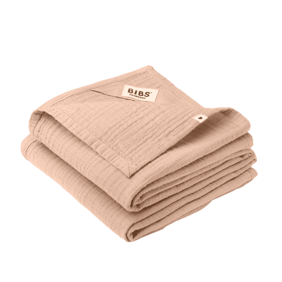 Bibs Cuddle Cloth Muslin 2 pack Blush 100% organic cotton