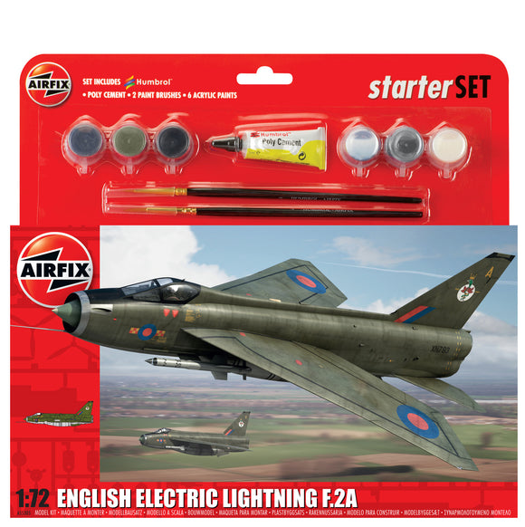 AIRFIX A55305 ENGLISH ELECTRIC LIGHTNING F.2A 1/72ND SCALE STARTER KIT