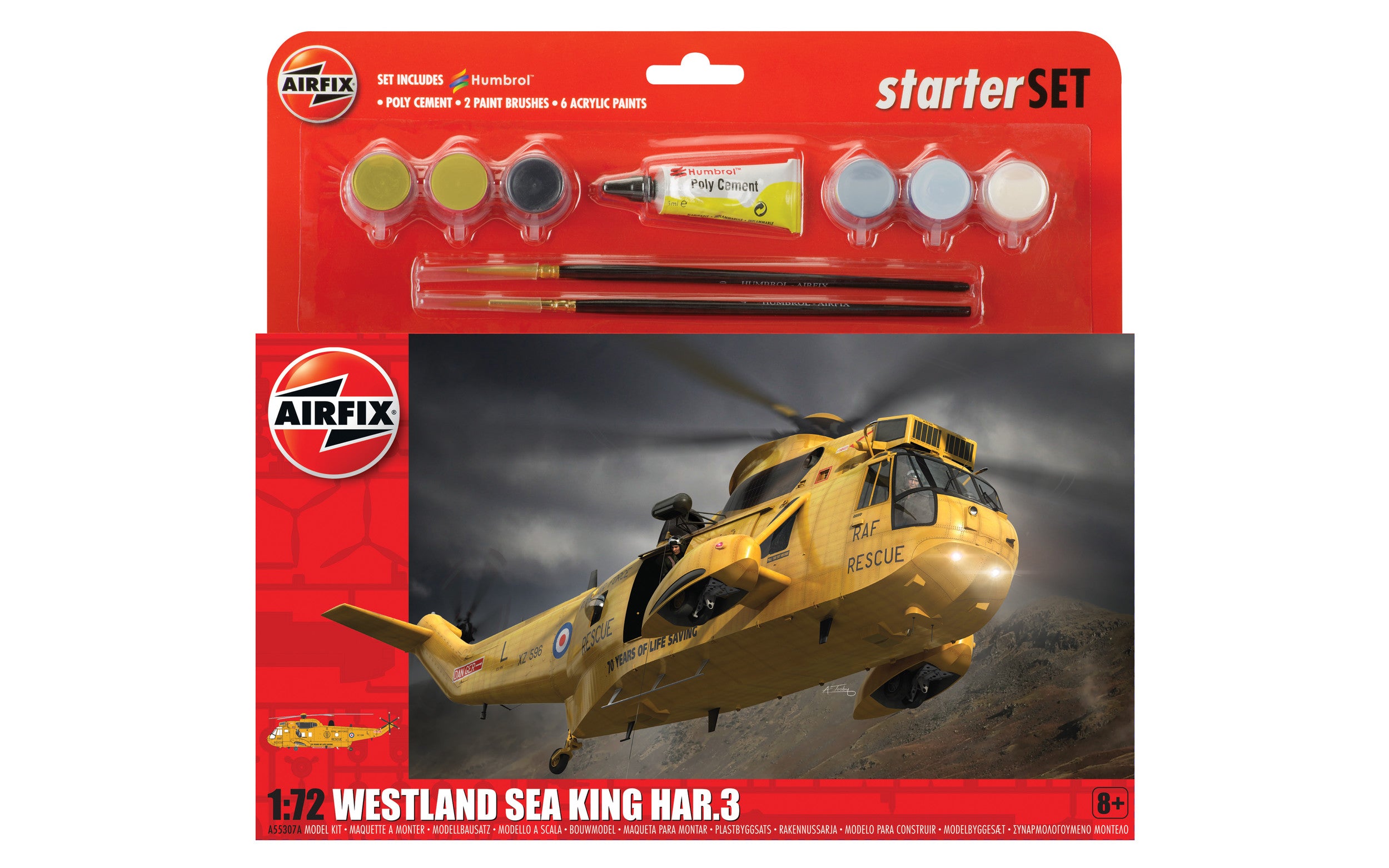 AIRFIX A55307A WESTLAND SEA KING HAR.3 1/72ND SCALE STARTER KIT