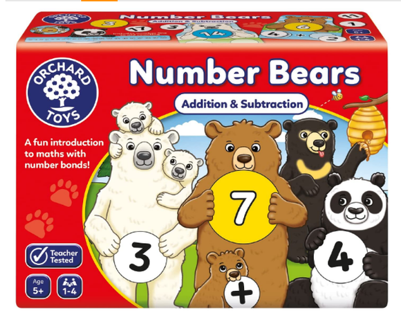 ORCHARD TOYS 113 NUMBER BEARS GAME
