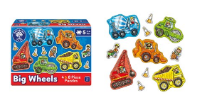 ORCHARD TOYS 201 BIG WHEELS 5 PUZZLE BOX Youngsters World