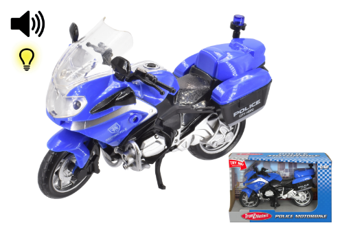 TOYMASTER TY7326 FRICTION POLICE MOTORBIKE WITH LIGHT & SOUND