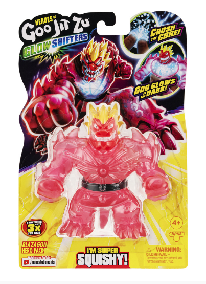 HEROES OF GOO JIT ZU 42501 GLOW SHIFTERS BLAZAGON SQUISHY HERO PACK