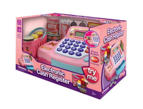 TOYMASTER 4410 ELECTRONIC PINK CASH REGISTER