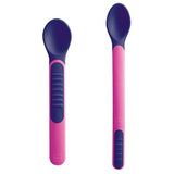 MAM Heat Sensitive Spoons & cover 6m+Pink