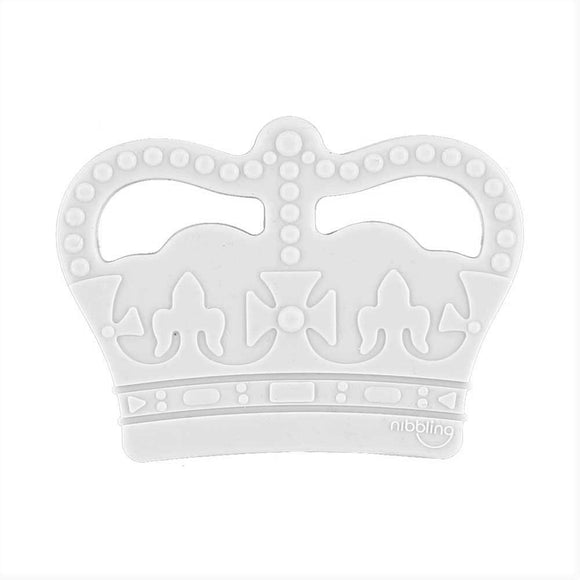 Nibbling Crown Silicone Teething Toy - Grey