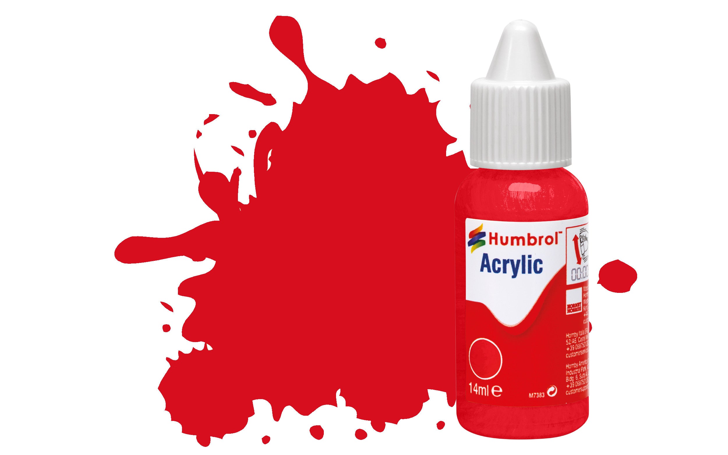 HUMBROL  ACRYLIC DROPPER BOTTLE DB0019 RED GLOSS