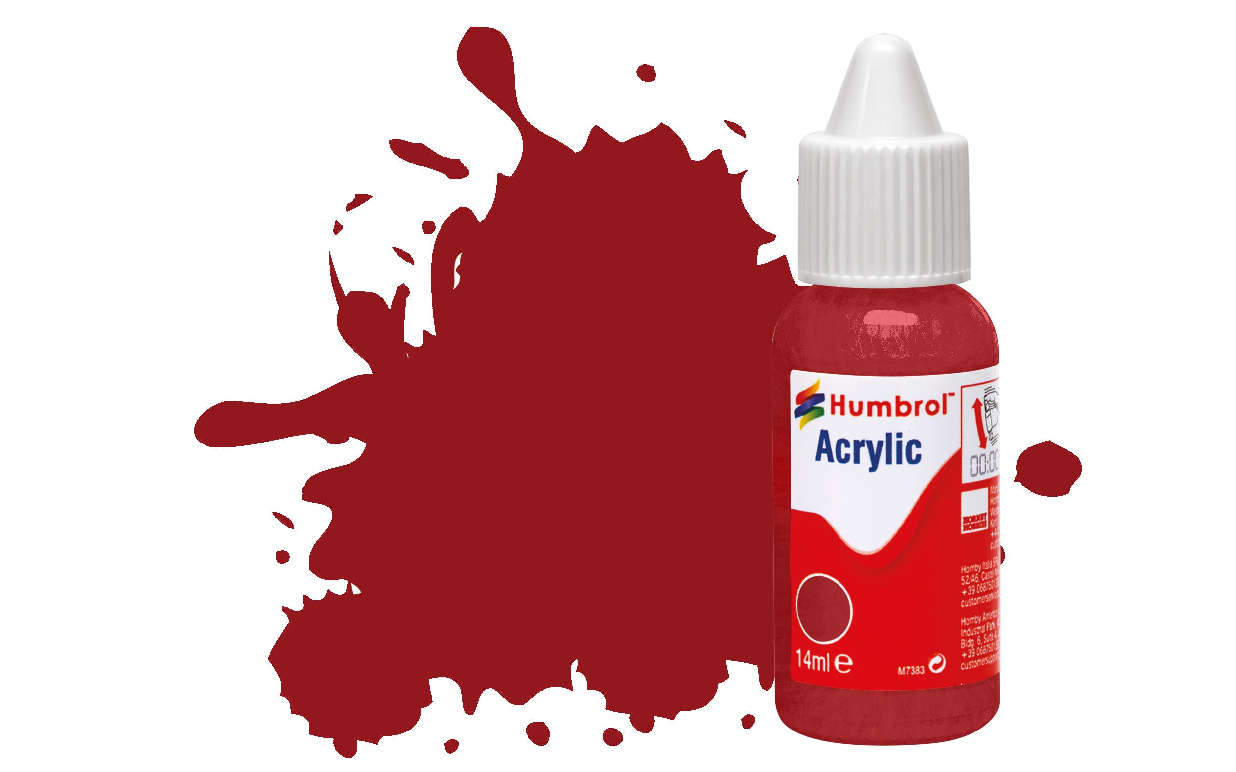 HUMBROL  ACRYLIC DROPPER BOTTLE DB0020 CRIMSON GLOSS