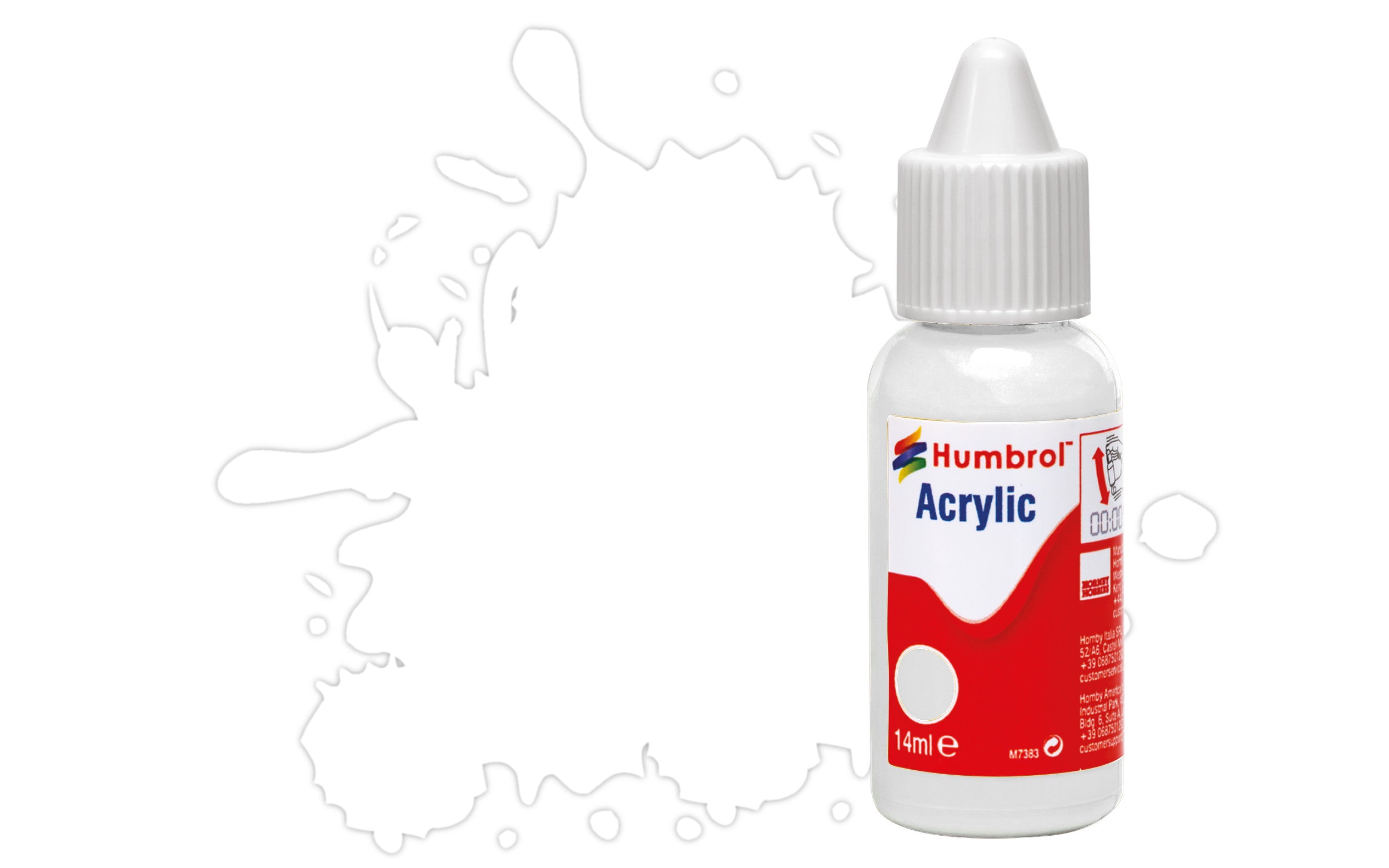 HUMBROL  ACRYLIC DROPPER BOTTLE DB0034  MATT WHITE