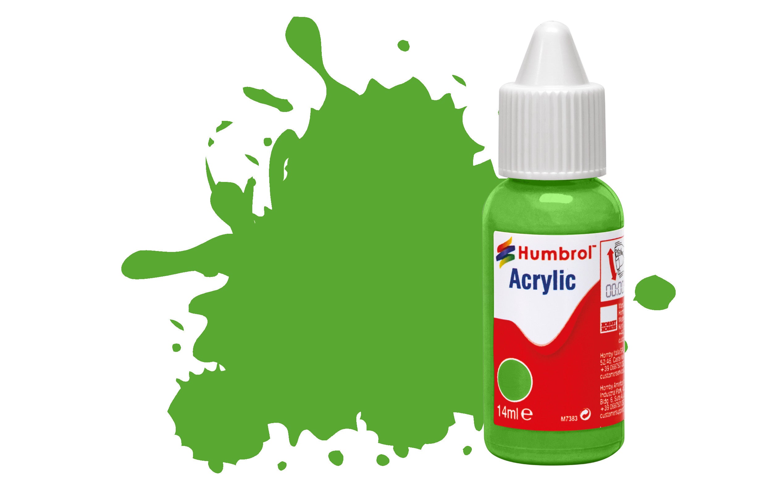 HUMBROL  ACRYLIC DROPPER BOTTLE DB0037  BRIGHT GREEN MATT