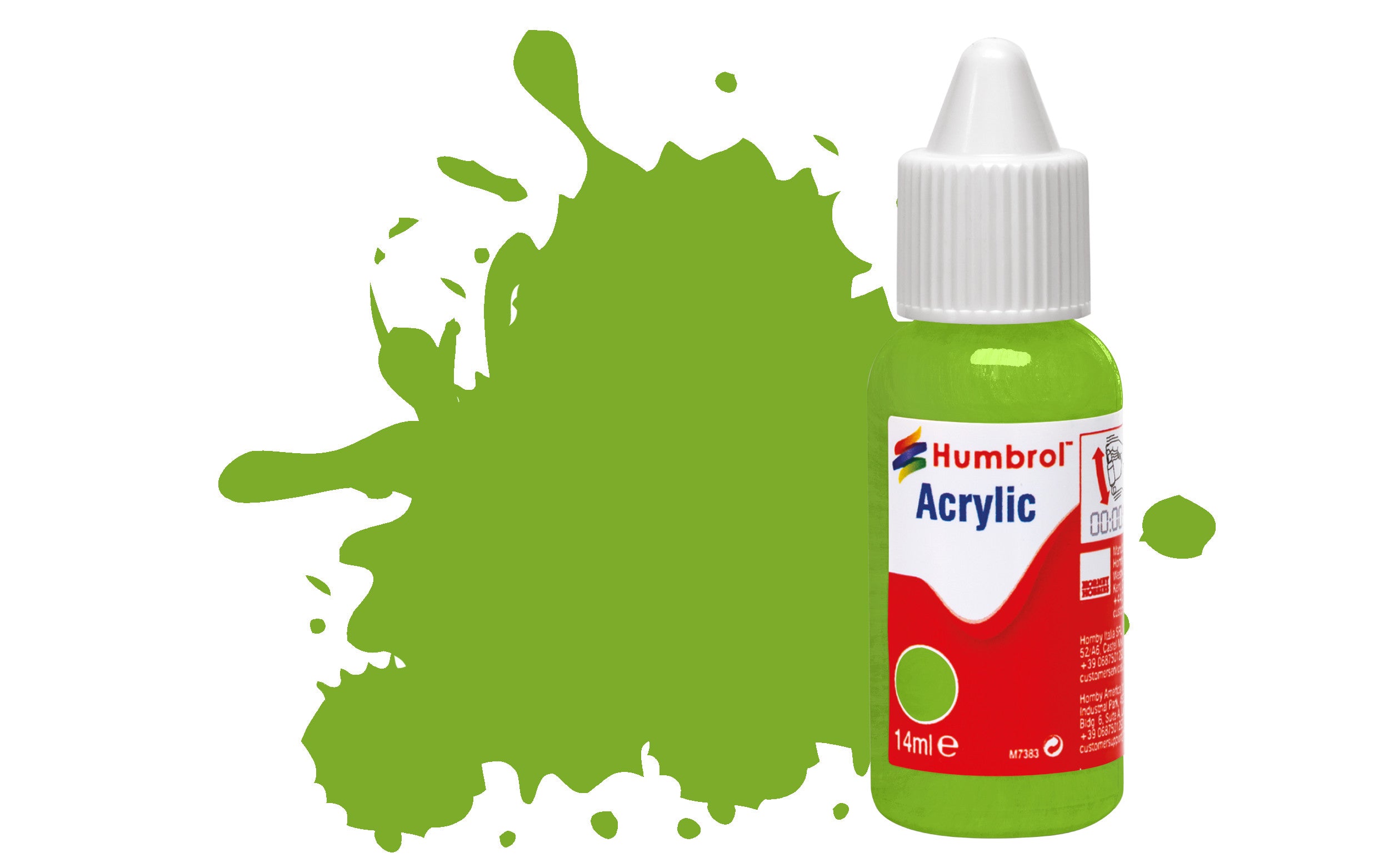 HUMBROL  ACRYLIC DROPPER BOTTLE DB0038 LIME GLOSS