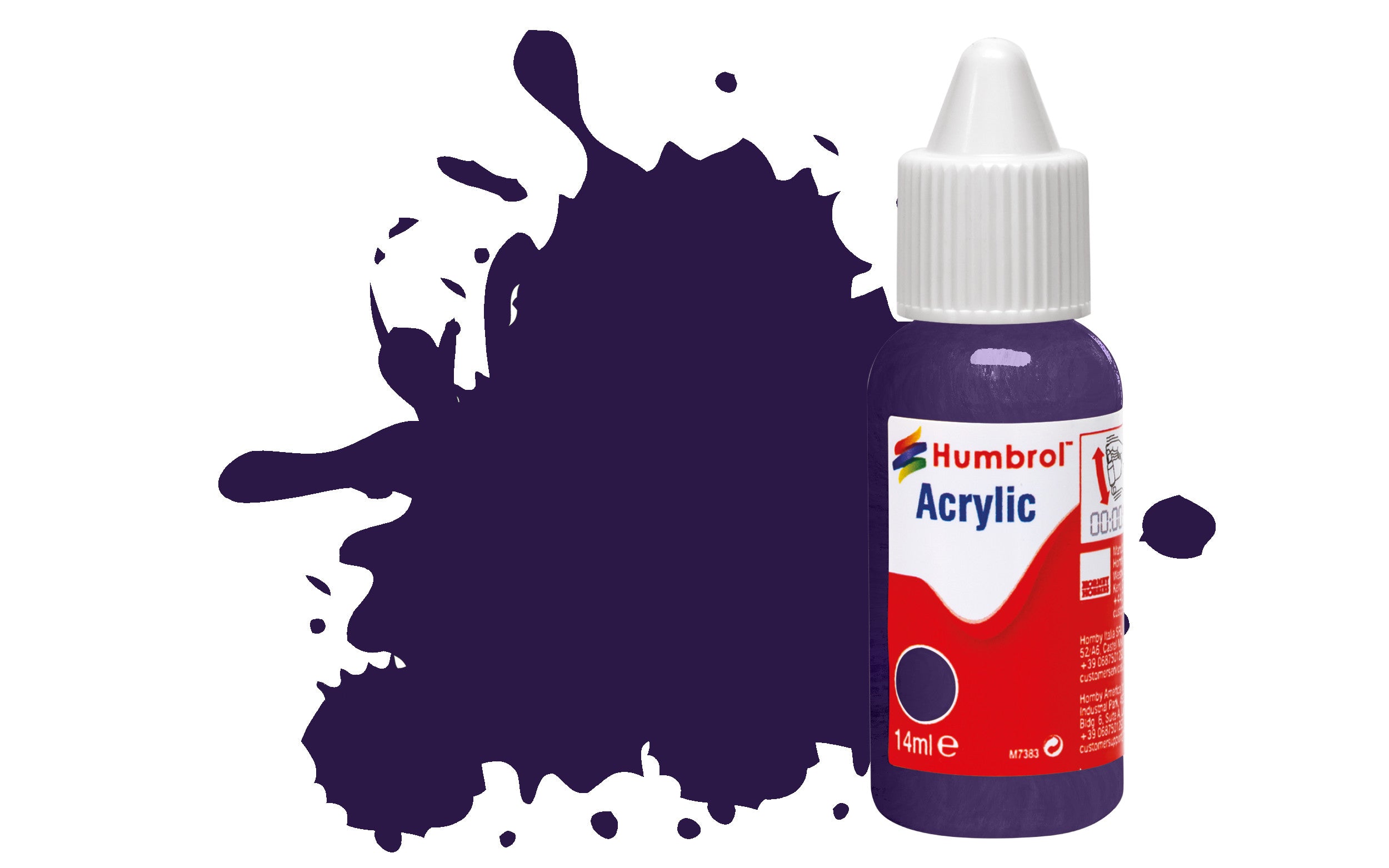 HUMBROL  ACRYLIC DROPPER BOTTLE DB0068 PURPLE GLOSS