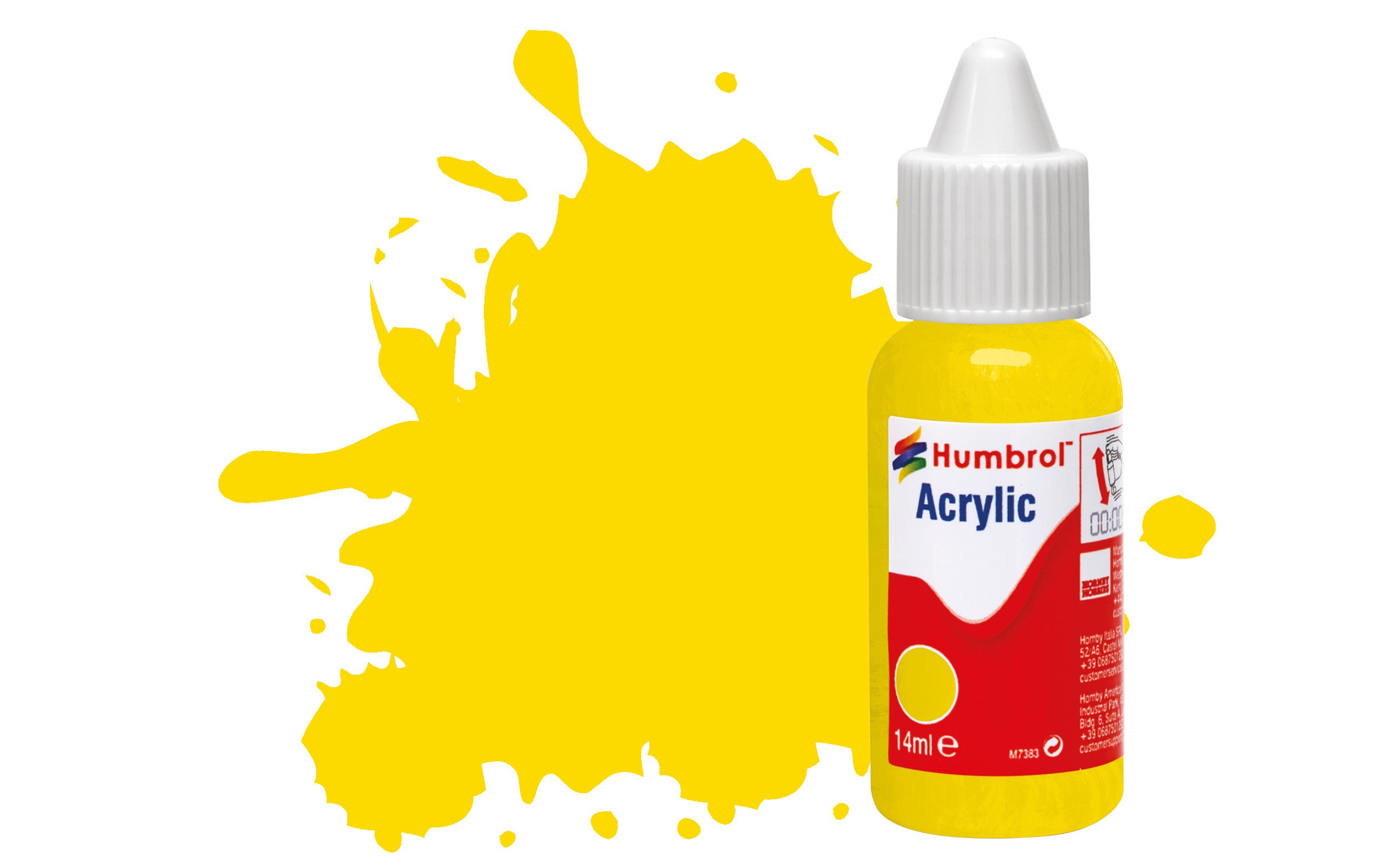 HUMBROL  ACRYLIC DROPPER BOTTLE DB0069 YELLOW GLOSS