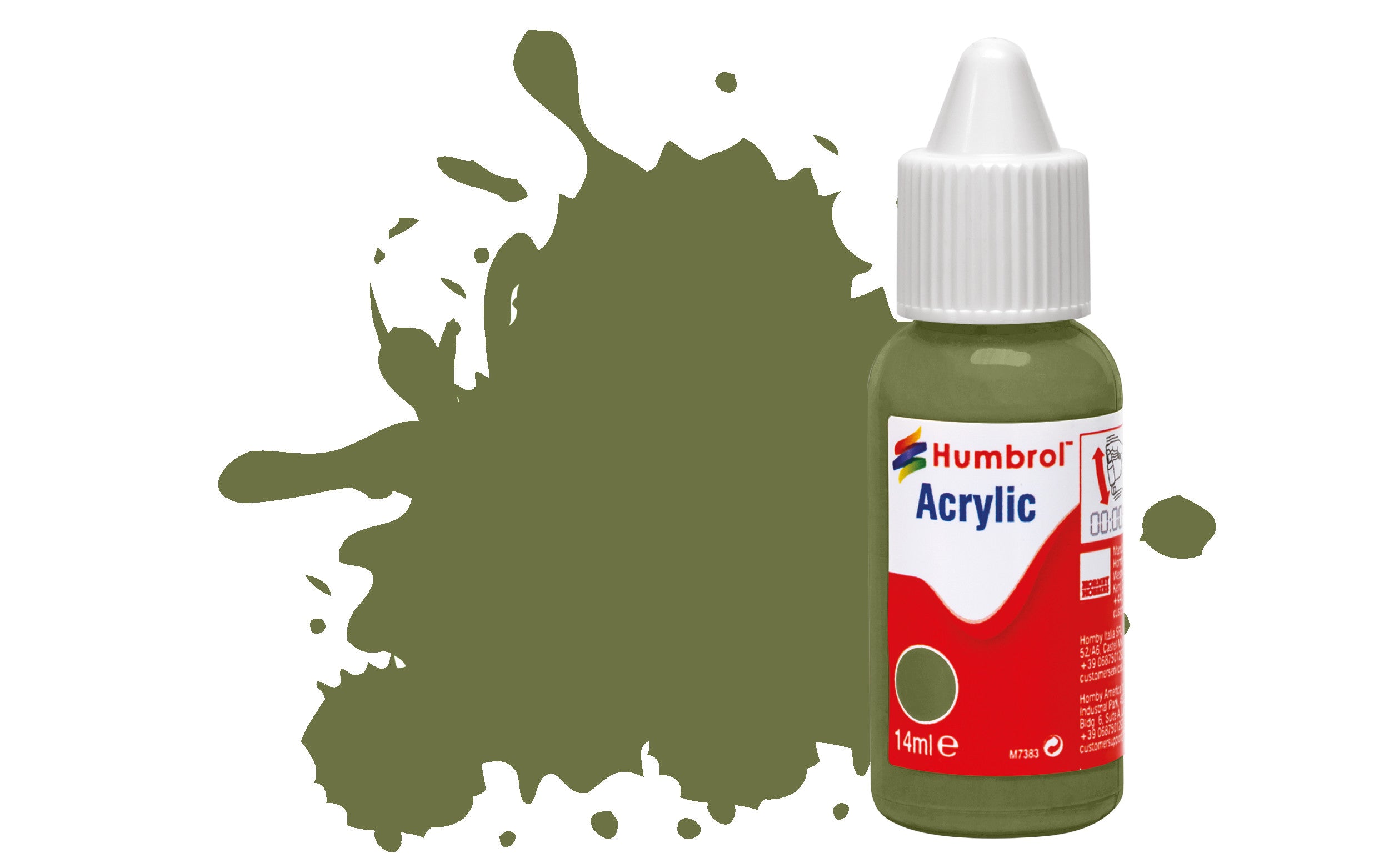 HUMBROL  ACRYLIC DROPPER BOTTLE DB0080 GRASS GREEN MATT