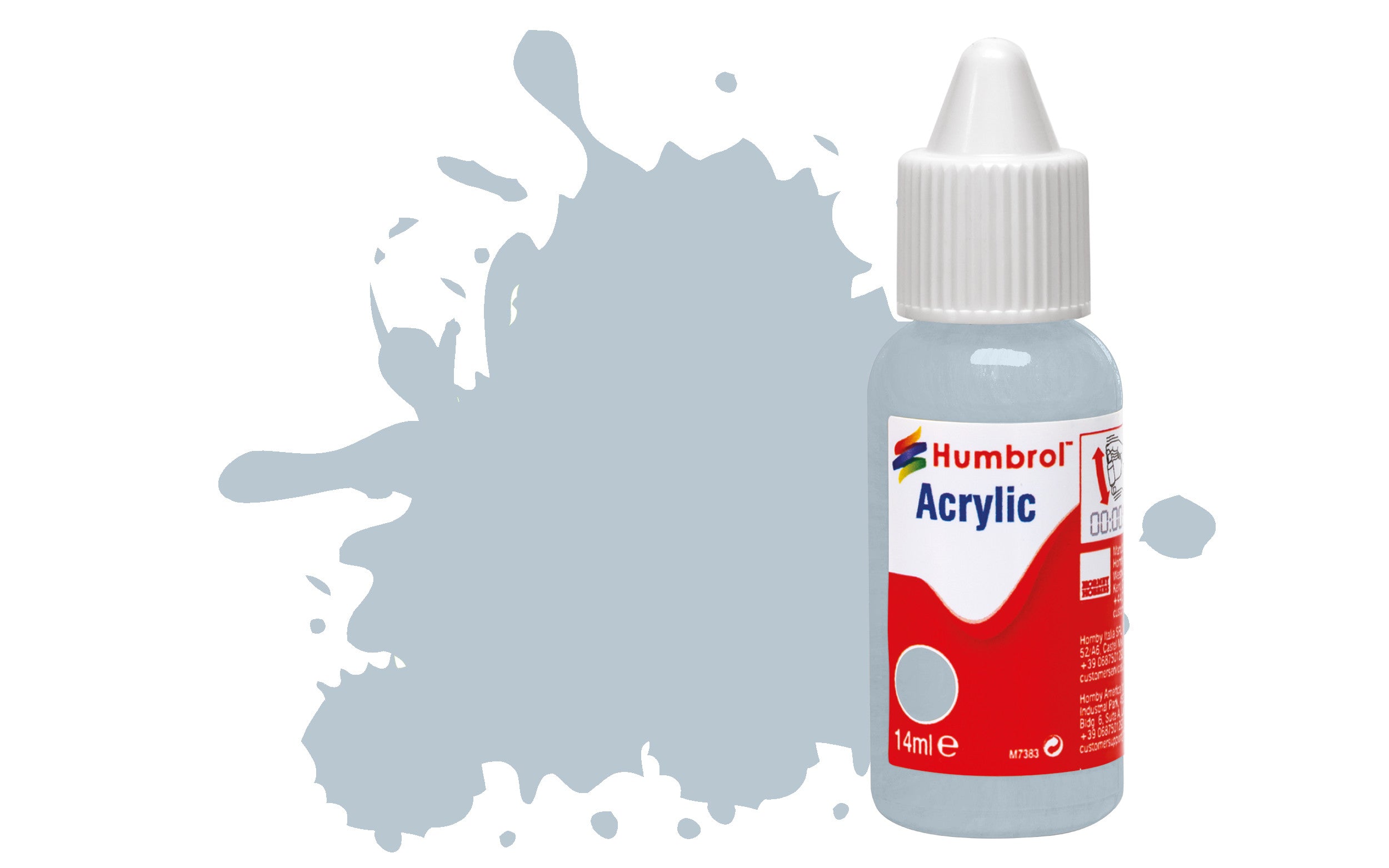 HUMBROL  ACRYLIC DROPPER BOTTLE DB0127 US GHOST GREY  SATIN