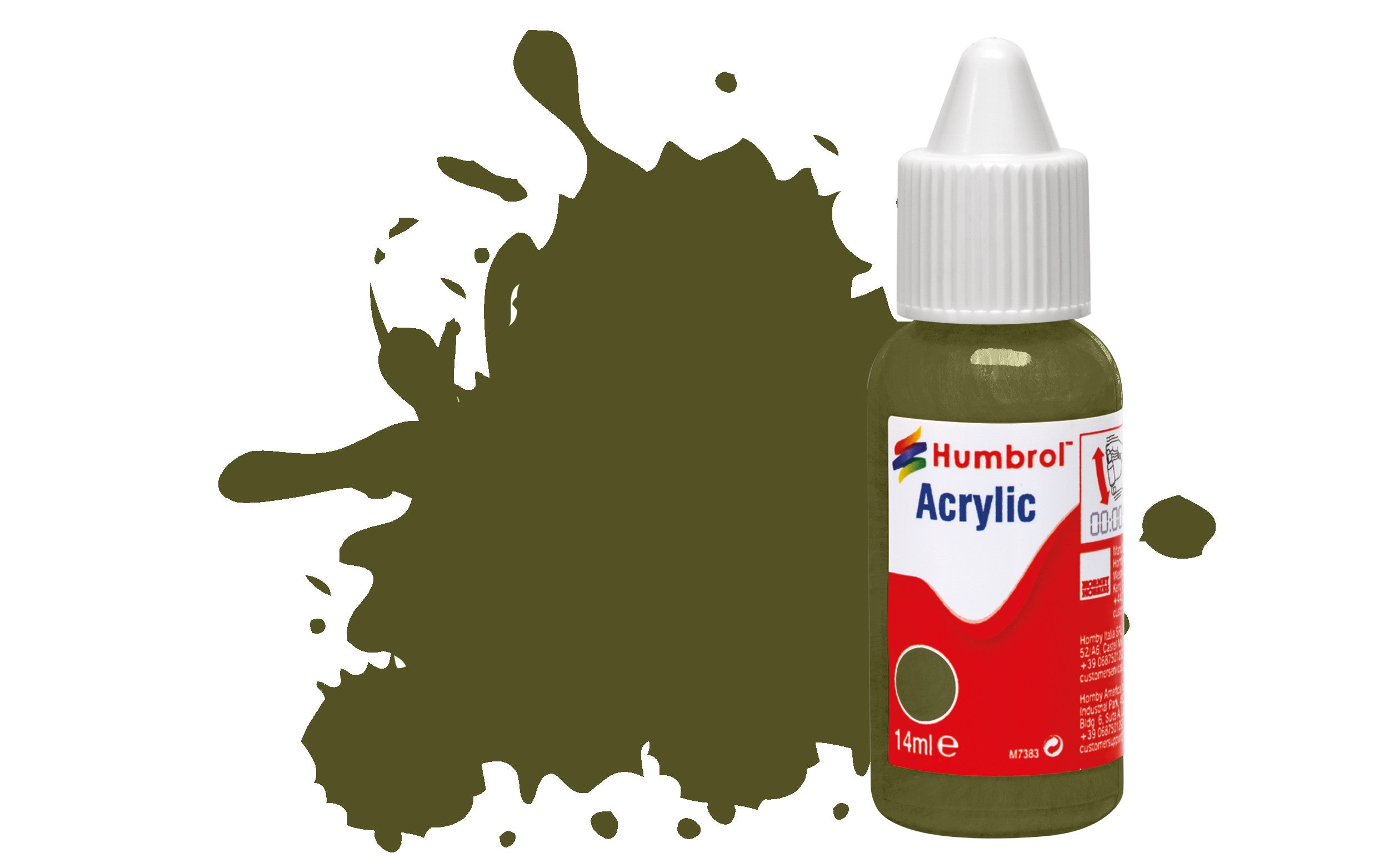 HUMBROL  ACRYLIC DROPPER BOTTLE DB0155 OLIVE DRAB MATT