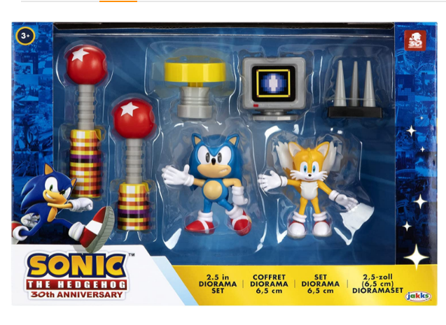 SONIC THE HEDGEHOG 40925 DIORAMA 2.5 INCH 30TH ANNIVERSARY SET