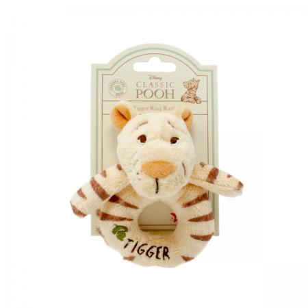 DISNEY CLASSIC POOH TIGGER PLUSH RING RATTLE