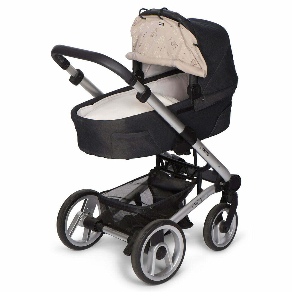 Dooky Universal Sun Shade Canopy Parasol Alternative Romantic Leaves Beige