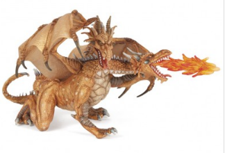 PAPO 38938 FANTASY GOLD TWO HEADED DRAGON FIGURE