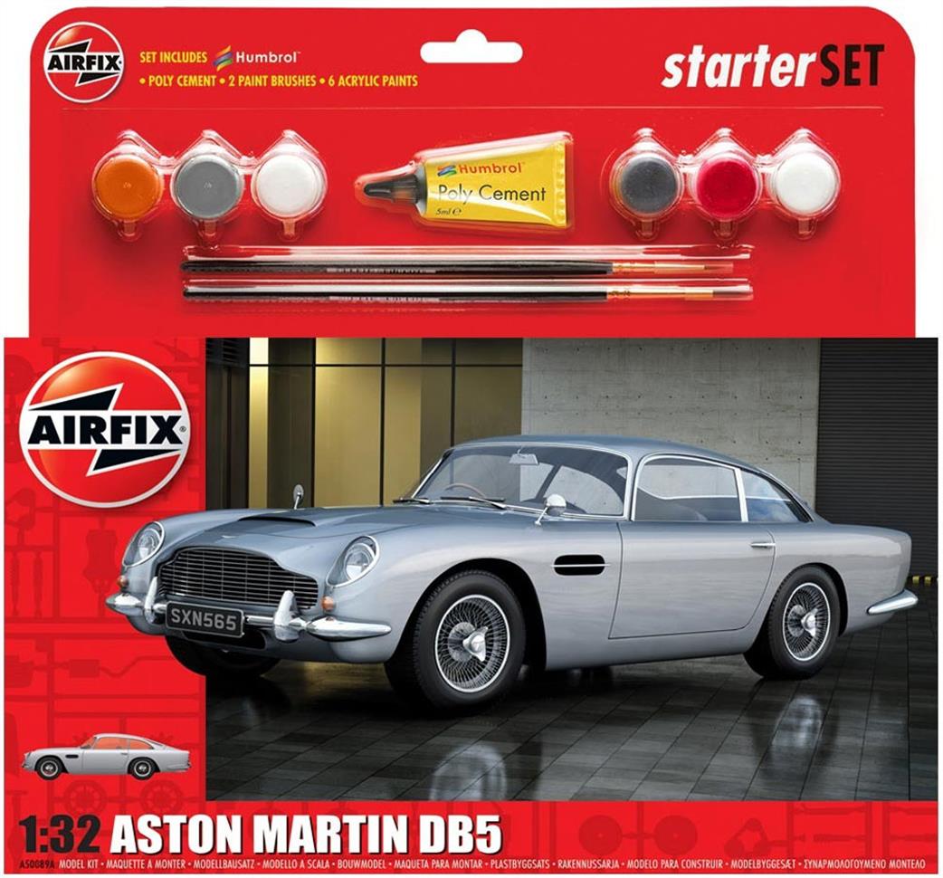 AIRFIX A50089B ASTON MARTIN DB5 1/32ND SCALE STARTER KIT