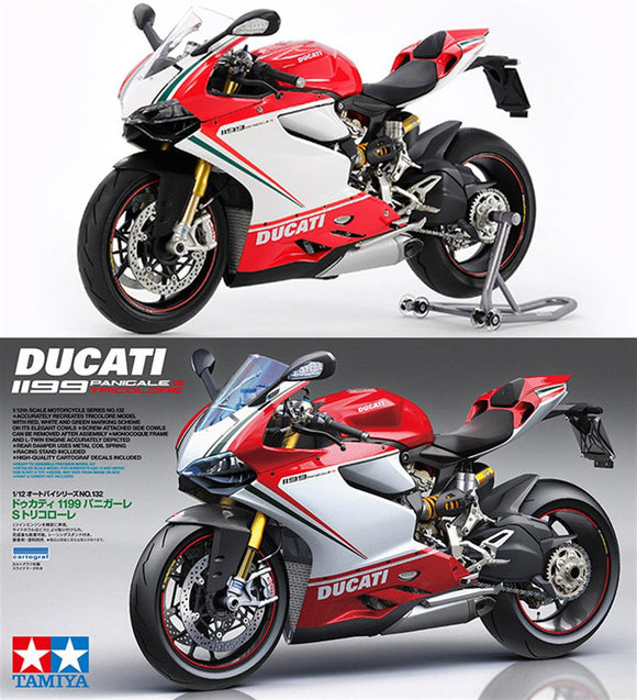Tamiya 14132 Ducatti 1199 Panigale S Tricolore Motorbike Kit 1/12