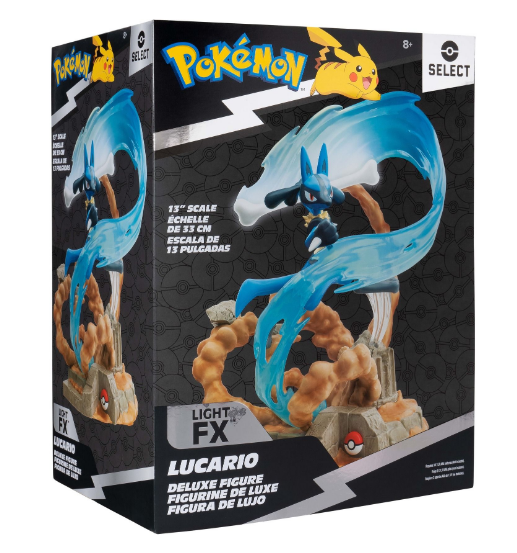 POKEMON PKW2732 DELUXE LUCARIO COLLECTOR LIGHT FX STATUE