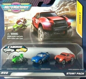 MICRO MACHINES MMW0009 05 STUNT PACK 3 VEHICLE PACK