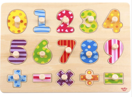 TOOKY TOY TY851 WOODEN NUMBER PUZZLE