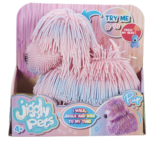 JIGGLY PETS WD188-PIP PET DOG PEARLESCENT PINK