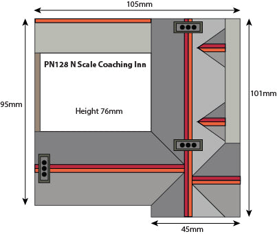 METCALFE PN128 N SCALE COACHING INN