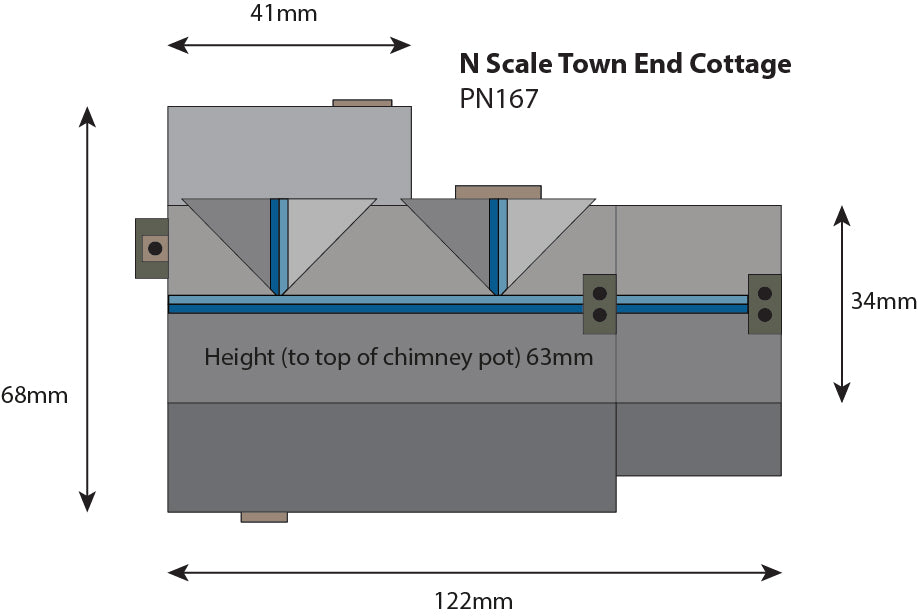 METCALFE PN167 N SCALE TOWN END COTTAGE