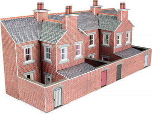 METCALFE PN176 N SCALE LOW RELIEF TERRACED HOUSE BACK RED BRICK