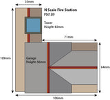 METCALFE PN189 N SCALE FIRE STATION