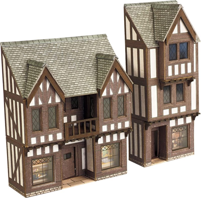 METCALFE N GAUGE PN190 LOW RELIEF TIMBER FRAMED SHOP FRONTS