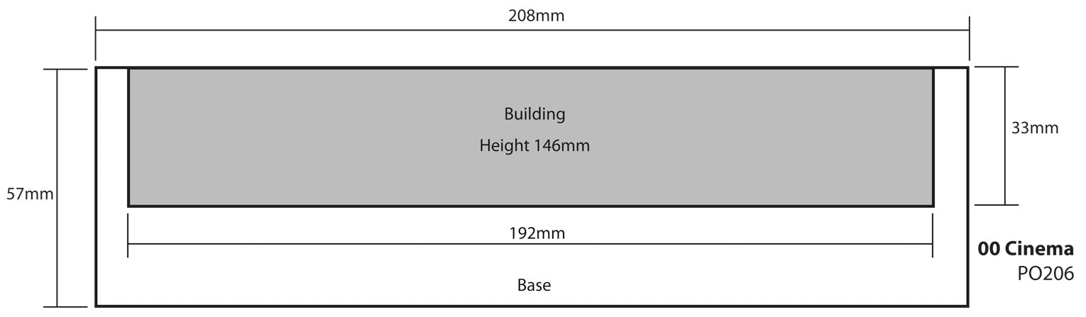 METCALFE PO206 00/H0 LOW RELIEF CINEMA